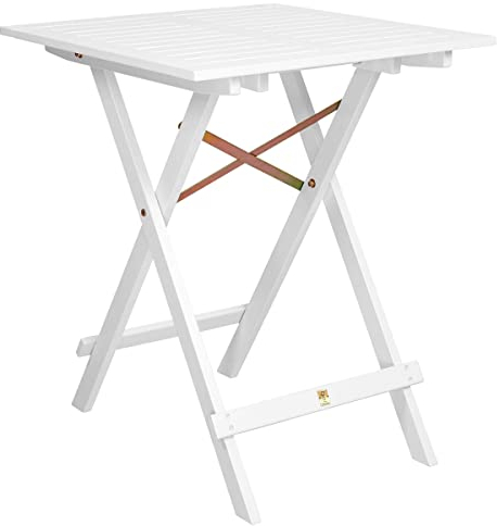 BUTLERS Gartentisch klappbar (58 x 58 cm) -Lodge- Balkontisch aus Holz für 2-4 Personen | Indoor Outdoor Wetterfest Möbel für Balkon, Küche, Terrasse, Garten
