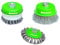 Proteco-Werkzeug® Edelstahldraht-Bürsten Set 3 tlg für Winkelschleifer V2A Inox Topfbürste Kegelbürste Gewinde M14 x 2,0