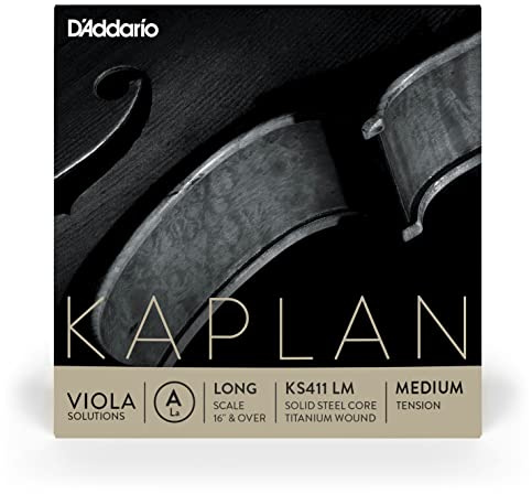 D'Addario Kaplan Solutions Viola-Saite - Einzelsaite A - KS411 LM - Violasaiten - Lange Skala, Mittlere Spannung