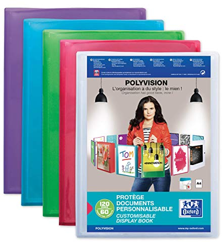 Elba 100211077 Polyvision Porte-documents A4 Bleu/Rose/Violet/Vert