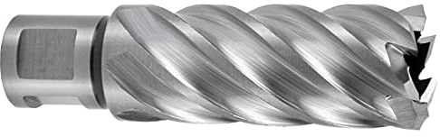 RUKO 108514E - Broca hueca HSSE-Co 5 con vástago Weldon (3/4), rectificada CBN, profundidad de corte 55 mm (14,0 x 19,0 mm)