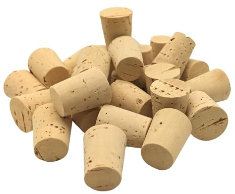 100 Stück Korken für Reagenzgläser, Spitzkorken 22 mm x 16/13 mm aus Natur Kork - Medizinkorken, Laborkorken, Flaschenkorken, konische Korken für Weinflaschen, Stopfen