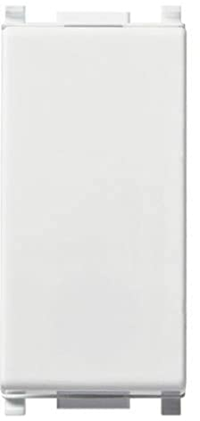 Vimar 14005 Wechselschalter 1P 16 AX 250 V, beleuchtbar, auswechselbare Wippe, max. 200 W für Lampen mit integriertem Vorschaltgerät, weiß