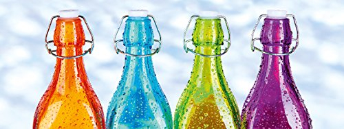 Eurographics Glasbild, DG-DT8077 Deco Glass Coloured Bottles, 30 x 80 cm
