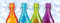 Eurographics Glasbild, DG-DT8077 Deco Glass Coloured Bottles, 30 x 80 cm