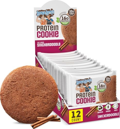 Lenny & Larry's Protein Cookie, Snickerdoodle, 4 oz, Pack of 12, 16g Prot