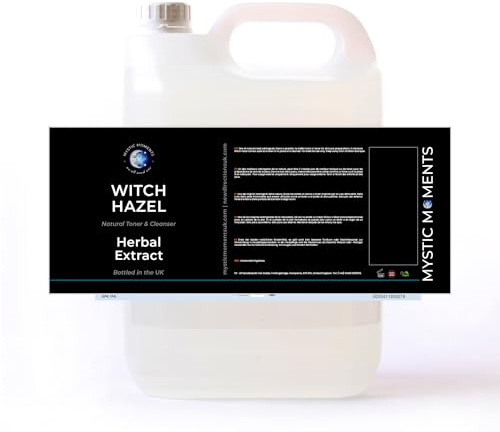 Mystic Moments | Witch Hazel Liquid | 5Kg | Hamamelis virginiana herbal extract for facial toners, aftershave products and cosmetic formulations.