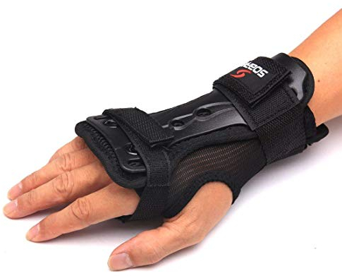 Andux Ski Gloves Wrist Palms Protection Extended Hard Gauntlets Adjustable HXHW-01