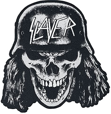 Slayer Wehrmacht Skull None Patch schwarz/weiß Band-Merch, Bands