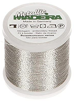 Madeira M9842-SILVER Gewinde, Metall, Silber, 200 m