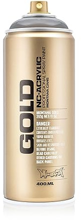 Montana Cans 285899 Spray Can Gold 400 ml – Gld400-T9000 – Transparent Black