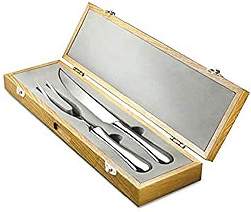 Robert Welch Radford Bright Carving Set. Made from Stainless Steel. Dishwasher Safe.