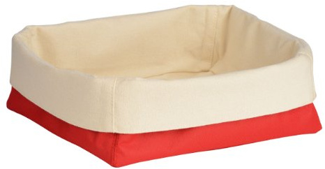Premier Housewares Bread Basket, 15 x 26 x 23 cm - Red/Cream