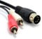 5 Broches Mâle DIN Fiche vers 2 x RCA Cinch Mâle Fiches l'audio câble 1 m [1 mètre/1m]
