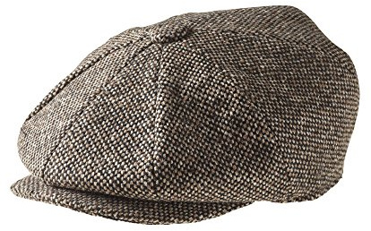 Peaky Blinders Platt keps i ”newsboy”-stil, gubbkeps med 8 paneler, tygvariationer med tweed och ull