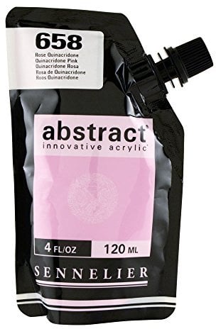 Sennelier Abstract Innovative Heavy Body Acrylic Paint, 120ml Pouch, Quinacridone Pink