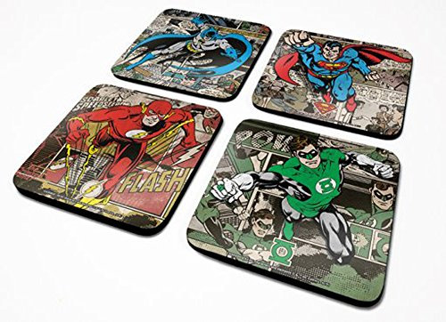 empireposter Dc Originals Burst 4 teiliges Untersetzer-Set je 10x10 cm in Geschenkverpackung, Coaster - Set