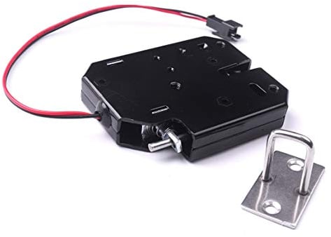 ATOPLEE Elektronisches Schrankschloss, 1 Stück DC 12V 2A Karbonstahl-Magnetverschluss für Schrank, Schubladen, Schließfach (73 x 58 x 13 mm)