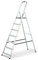 DRABEST Leiter PRO Serie Haushaltsleiter 7 Stufig Trittleiter Klappbar mit Arbeitsschale Alu Leiter Stehleiter Belastbar bis 150 kg kostenloser Haken