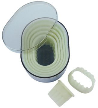 Boite de 7 Découpoirs Cannelés Ovales - Polyamide - De Buyer