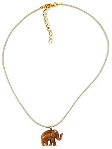 Gallay Collier Elefant mini braun glänzend 40 cm