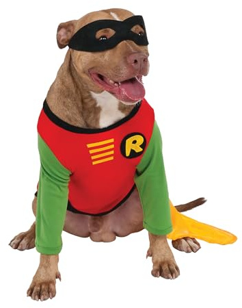 Rubies Official DC Comic RobinTeen Titans Pet Dog Costume, Super Hero Gift, Size Medium Halloween Halloween