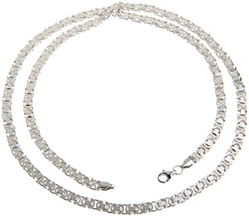 Königskette, flach 4,6mm Breite | Halskette echt 925 Silber | Länge wählbar von 40cm - 100cm (60)