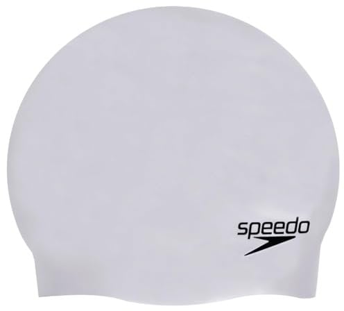 Speedo Unisex Mütze Plain Moulded Silicone Cap Badekappe, Grau, Einheitsgröße, 8-709849086