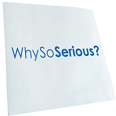 - Autoaufkleber - Why so serious? Aufkleber für Auto, Laptop, Fahrrad, LKW, Motorrad mehrfarbig JDM Decal Racing