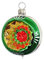Thüringer Weihnacht 52-039 Christbaumkugel mit Reflex, 6 cm, Silber, Retro-Stil grün, 3 Stück