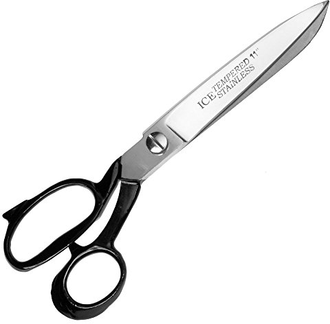 May - Profi Schneiderschere - Textil Schere aus verchromten Stahl - Große Stoffschere mit 11 Zoll / 27,5 cm Gesamtlänge