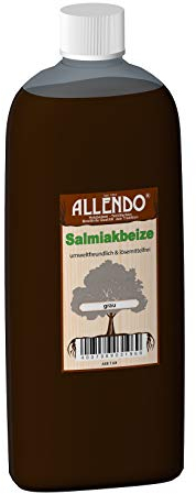 Salmiakbeize Buntfarbe inkl. 1x Pinsel für beizen zum Auftragen (1000 ml grau)