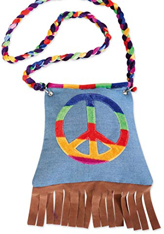 Tasche Hippie, Peace-Zeichen, ca. 20 x 20 cm