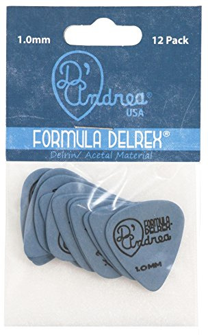 D 'Andrea td351 1.0hv Formel delrex Gitarre Plektrum Plektron Picks, 12-teilig, blau, 1,0 mm, schwer