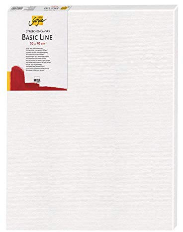 KREUL 65070 - Solo Goya Stretched Canvas Basic Line, Keilrahmen ca. 50 x 70 cm, mit Leinwand aus Baumwolle 4 fach grundiert, ideal für Öl, Acryl-und Gouachefarben