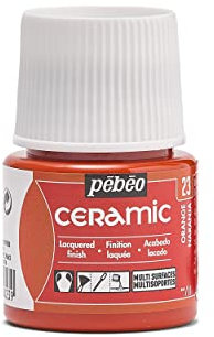Pebeo - Ceramica - Colore opaco per terracotta, ceramica - Bottiglia da 45 ml - Arancione