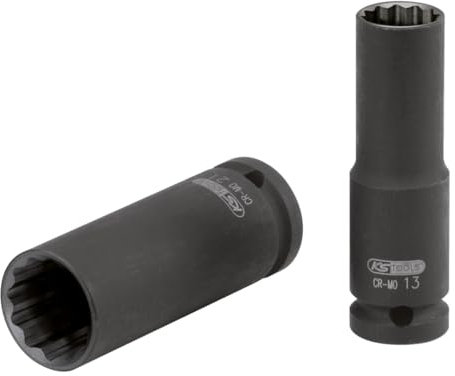 KS Tools 515.0941 - Douille longue à chocs 12 pans 1/2 - 9mm - En Chrome Molybdène - Uniquement pour utilisation à chocs