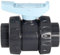 INTERPLAST Vanne PVC Ø 63 mm, Double Union, Poignée Bleue