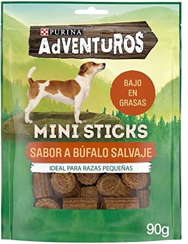 Purina Adventuros Snack Hund Mini Stick mit Büffelgeschmack, 6 Beutel à 90 g