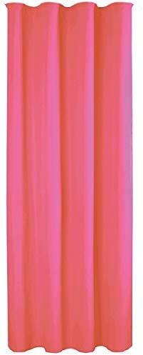Bestlivings Vorhang Blickdicht Aber Lichtdurchlässig (140x175cm / 1 Stück) Gardine Uni (Pink) mit Kräuselband/Universalband, Dekoschal für Fenster, Balkon - Dekorativer Gardinenschal