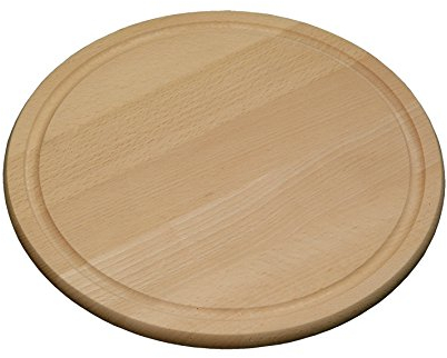 Kesper 68442 - Tagliere Rotondo in Legno Naturale, 30 x 30 x 1 cm