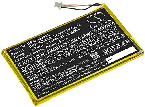 Batterie pour Creative Zen Vision M, 1700mAh / 3Wh, 3,7V, Li-Po,