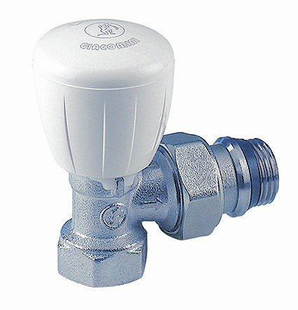 Giacomini R421TG Válvulas Radiador Micrométricas Termostatizables Escuadra, 3/8 Pulgada Tamaño