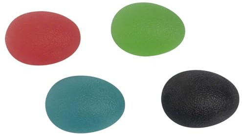 Squeeze Eggs-Set Handtrainer Fingertrainer Unterarmtrainer Stressball, 4 Stärken