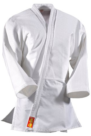 DANRHO Kinder Judogi Yamanashi mit Schulterstreifen, weiß, 140, 339000140