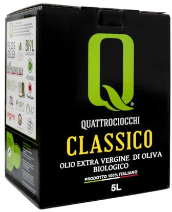 Huile Extra Vierge d'Olive Biologique Classico Quattrociocchi Bag in Box 5 lt
