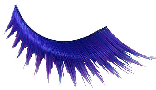 Eulenspiegel 000267 - Künstliche Wimpern, Blau/Pink, 1 ml Spezial-Wimpernkleber, Anleitung, für Karneval, Mottoparty
