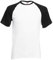 Fruit of the Loom - Kontrast T-Shirt 'Baseball T' Farbe White/Black Größe XX-Large