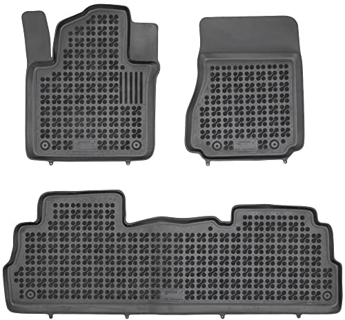 REZAW PLAST 201814 Fußmatten Set Gummimatten Vorne und Hinten Matten schwarz Kompatibel mit NISSAN NV200 / Evalia Bus NV200 Kasten/Kombi