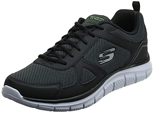 Skechers Men's Track Bucolo Oxford, Black White, 8 UK